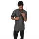 Chef Works Urban Delancey denim koksbuis korte mouw grijs M
