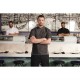 Chef Works Urban Delancey denim koksbuis korte mouw grijs XL