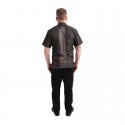 Chef Works Urban Tribeca denim koksbuis met drukknopen korte mouw grijs L