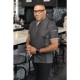 Chef Works Urban Tribeca denim koksbuis met drukknopen korte mouw grijs L