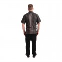 Chef Works Urban Tribeca denim koksbuis met drukknopen korte mouw grijs S