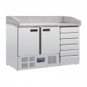 Polar g-serie dubbeldeurs pizzatoog met granieten blad en deeglades