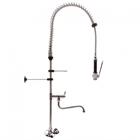 Voorspoeldouche met draaiknoppen en zwenkkraan 120cm