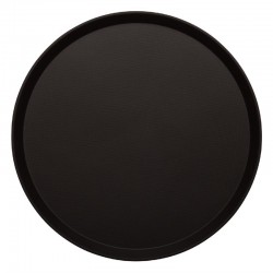 Cambro Treadlite rond antislip glasvezel dienblad zwart 35,5cm