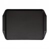 Cambro polypropyleen fastfood dienblad met handvatten zwart 43x30cm