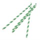 Fiesta Green biologisch afbreekbare papieren rietjes groen-wit gestreept (250 stuks)