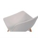 Bolero polypropyleen stoelen met houten poten wit (2 stuks)