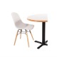 Bolero polypropyleen stoelen met houten poten wit (2 stuks)