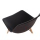 Bolero polypropyleen stoelen met houten poten grijs (2 stuks)