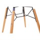 Bolero polypropyleen stoelen met houten poten grijs (2 stuks)