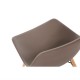 Bolero polypropyleen stoelen met houten poten bruin (2 stuks)