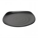 Olympia Kristallon Fusion melamine vierkante borden met ronde hoeken zwart 25cm