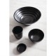 Kristallon Fusion melamine rijstkommen zwart 11,4cm (6 stuks)