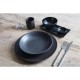 Kristallon Fusion melamine rijstkommen zwart 11,4cm (6 stuks)