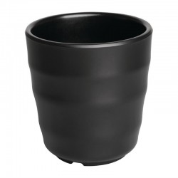 Kristallon Fusion melamine theebekers zwart 20cl (6 stuks)