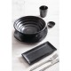 Kristallon Fusion melamine theebekers zwart 20cl (6 stuks)