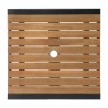 Bolero vierkante bartafel gepoedercoat staal en acaciahout 600mm