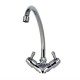Monobloc mengkraan met draaiknoppen en kraan van 20cm