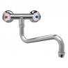 Gastro M heavy duty duobloc mengkraan met draaiknoppen en lage uitloop van 25cm