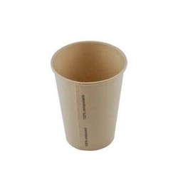 Bamboe karton/PLA milkshakebeker 12oz/360ml/90mm Ø