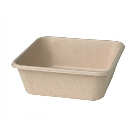 Duni Bagasse Box 155x155x53 900cc Bruin (40 stuks)