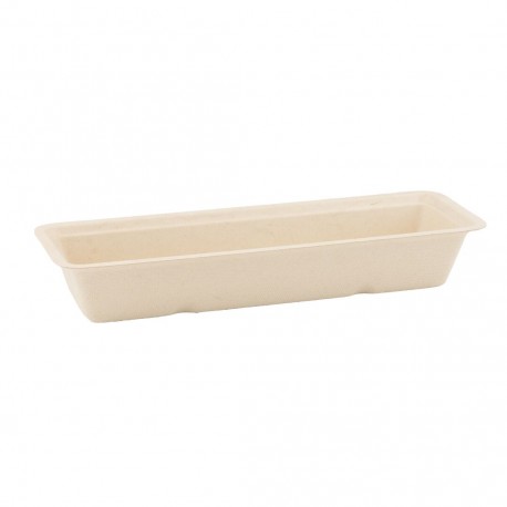 Suikerriet snackbakje A16 bruin Frikandel 16 x 50 ( 800 stuks )