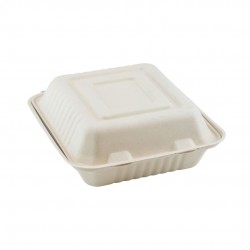 Suikerriet menubox 20x22x7/1000ml bruin 3-vaks 1 x 50 stuks