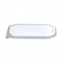 PLA deksel voor suikerriet bakje 500/650ml (125 stuks)