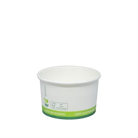 FSC® karton/PLA ijsbeker 3oz/90ml/71mm Ø x 40mm 1000 stuks