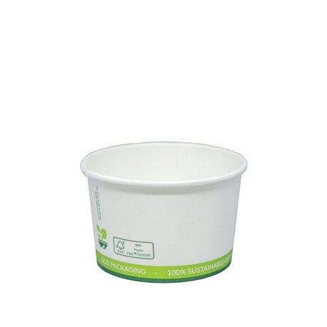 FSC® karton/PLA ijsbeker 4oz/120ml/76mm Ø x 47mm 1000 stuks