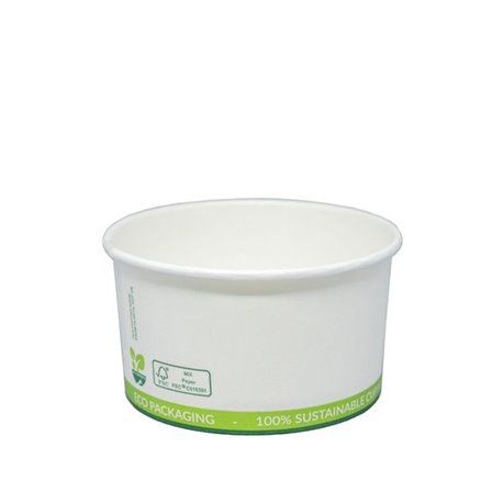 FSC® karton/PLA ijsbeker 6oz/180ml/90mmØ x 48mm 1000 stuks