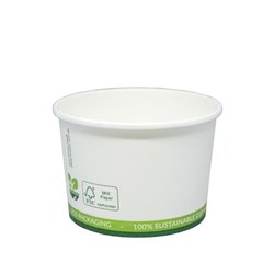FSC® karton/PLA ijsbeker 8oz/240ml/90mmØ x 56mm 1000 stuks