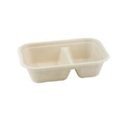 Suikerriet bakje 1000ml/22,9x15,3x5cm bruin 2-vaks 2x125 (250 stuks)