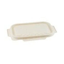Suikerriet deksel voor bakje 850/1000ml bruin 2x125 (250 stuks)