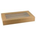 Kraft cateringdoos met PLA venster 56x32x8cm 5x10 (50 stuks)