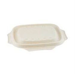 Suikerriet deksel voor bowl rechthoek 600/900ml 4x125 (500 stuks)