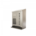 Rvs multidispenser, breed, t.b.v. disposables, 40 x 28 x 13,5 cm