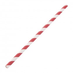 Fiesta Green biologisch afbreekbare papieren rietjes rood-wit gestreept (250 stuks)