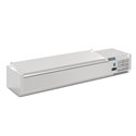 Polar G-serie opzetkoelvitrine met deksel 6x GN 1/4