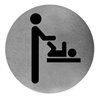 Pictogram rond luierverschoning RVS, PS0005CS