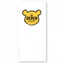 Bedrukte servet Airlaid 1/8 vouw 40cm - kleur: wit - 2 kleuren opdruk - (Prijs per: 1.000 stuks bij afname 10.800 stuks)