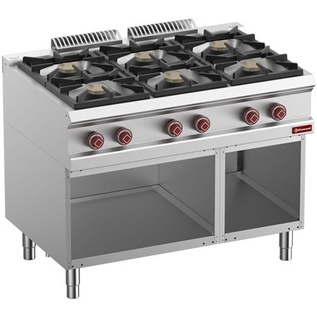 Diamond Fornuis 6 branders & open kast - 6 x 7kW