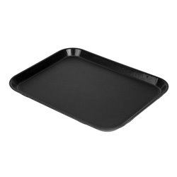 CAMBRO EPICTREAD RECHTHOEKIG ANTISLIP GLASVEZEL DIENBLAD ZWART 35X27CM