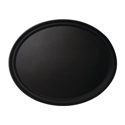 CAMBRO CAMTREAD OVAAL DIENBLAD ZWART 60 X 73CM