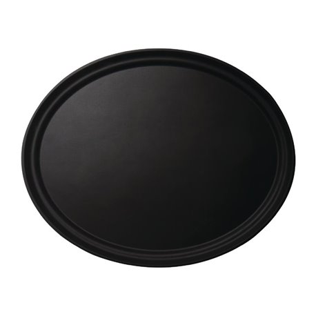 CAMBRO CAMTREAD OVAAL DIENBLAD ZWART 60 X 73CM
