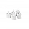 LED set Moving Flame, herlaadbaar, warm white, 5 pcs, spare part 38 x Ø 36 mm 25 u White