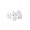 LED set Moving Flame, herlaadbaar, warm white, 5 pcs, spare part 38 x Ø 36 mm 25 u White