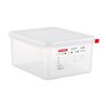 Araven GN 1/2 voedselbak met deksel 10L (4 stuks)