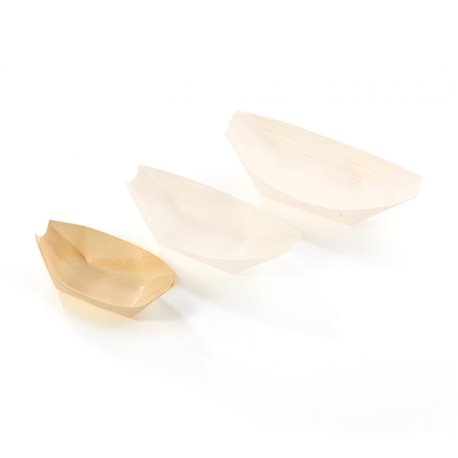 Bootje hout (FSC®) 65 x 42 mm ds. à 100