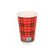 Kartonnen koffiebeker 180cc 7.5oz Schotse ruit scotty - Doos: 2.500 stuks